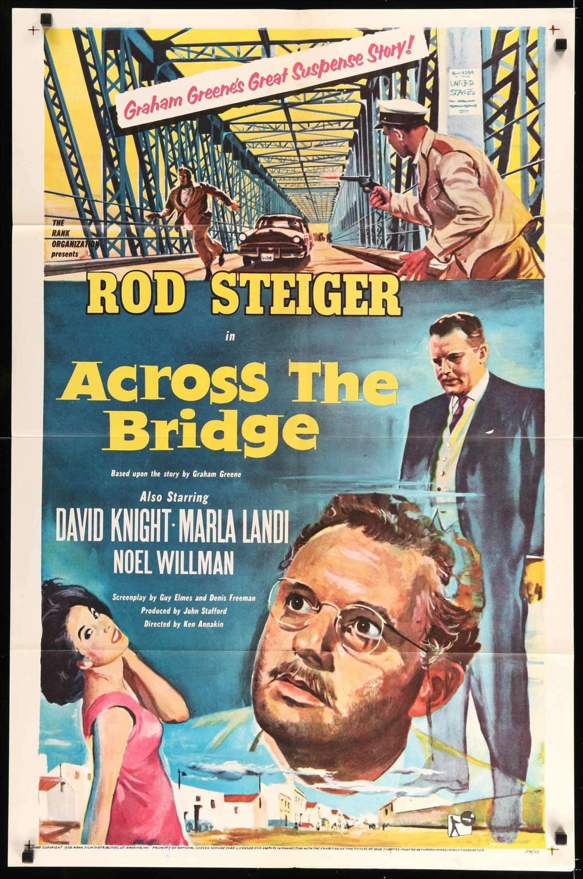 Across the Bridge (1957) original movie poster for sale at Original Film Art