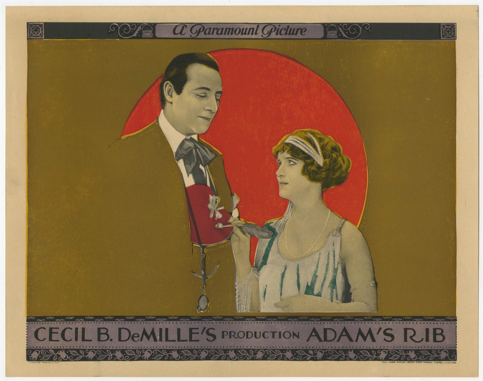 Adam's Rib (1923) original movie poster for sale at Original Film Art