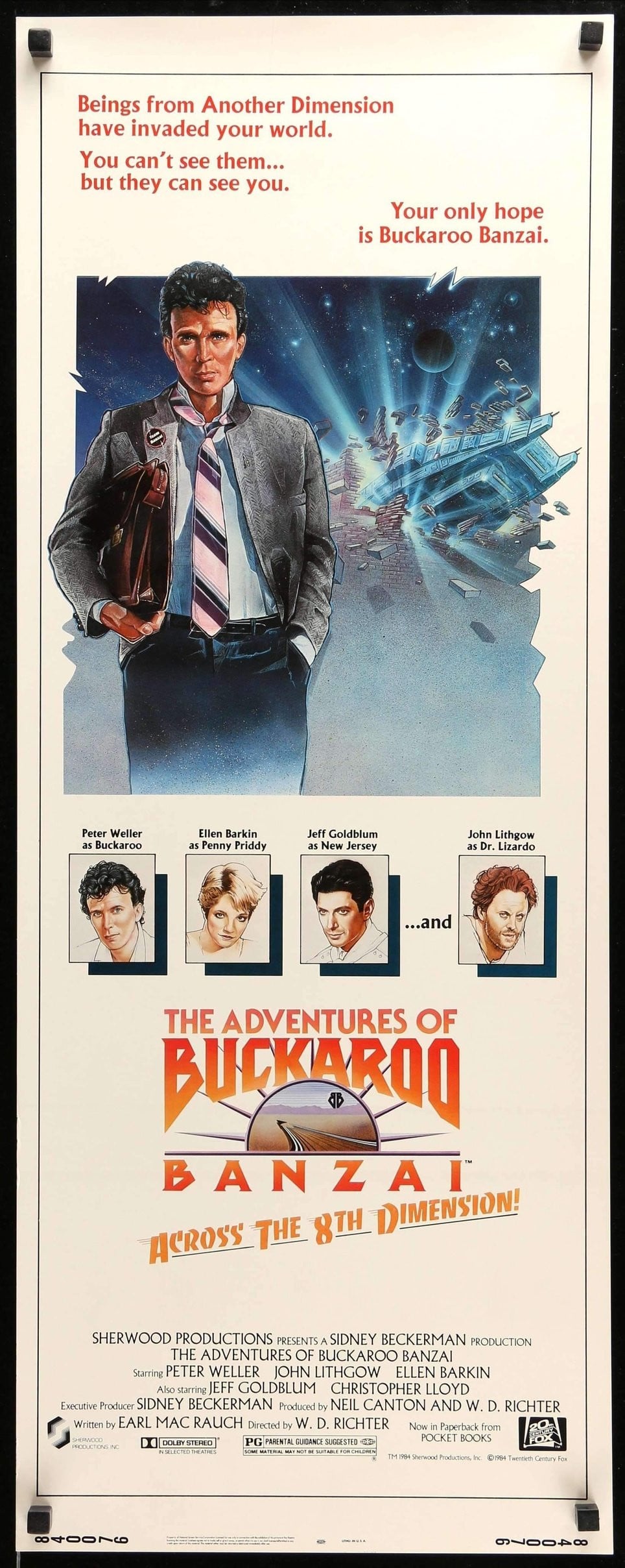 The Adventures of Buckaroo Banzai 1984 Original Insert Movie