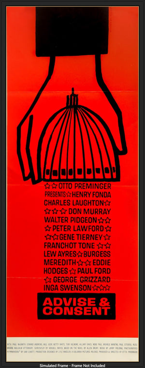 Advise and Consent (1962) original movie poster for sale at Original Film Art