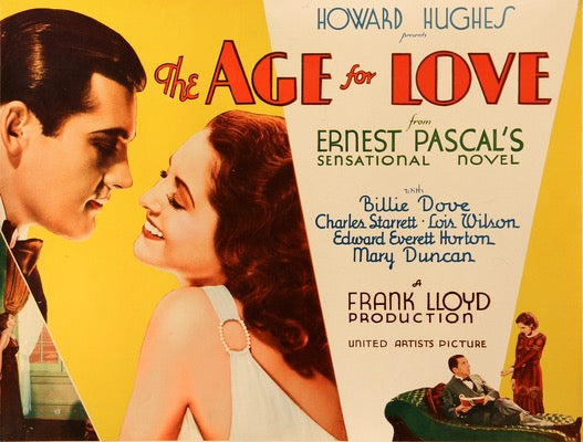The Age for Love (1931) Original Half Sheet Movie Poster - Original Film  Art - Vintage Movie Posters