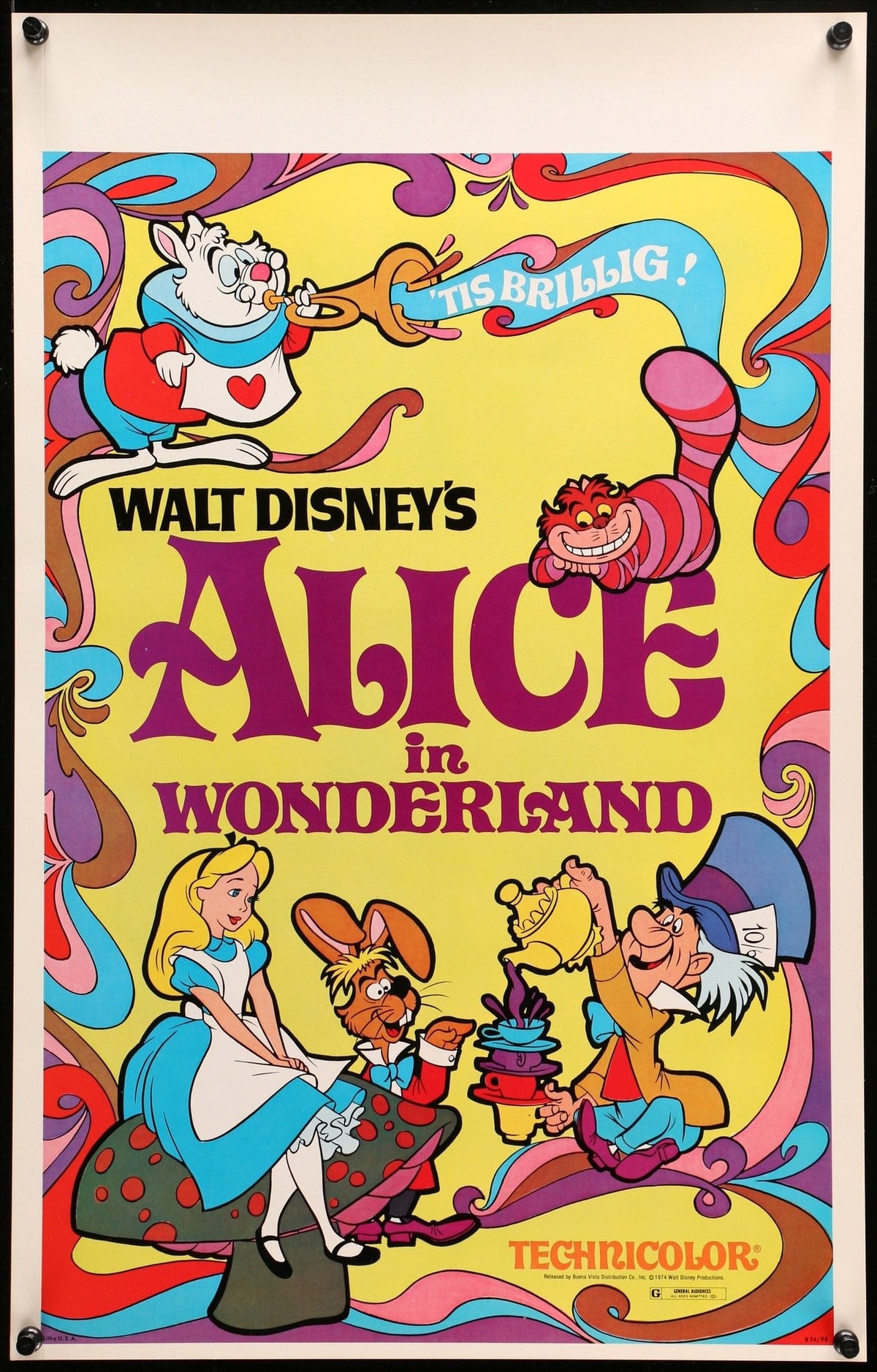 Alice in Wonderland (1951) original movie poster for sale at Original Film Art