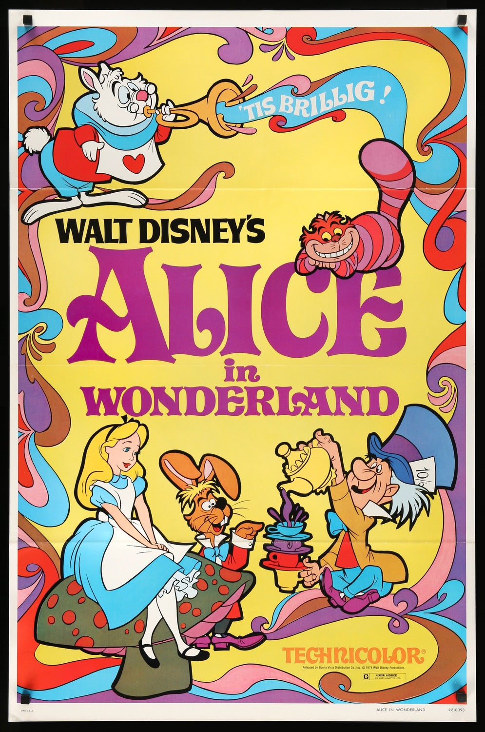 Alice in Wonderland (1951) original movie poster for sale at Original Film Art