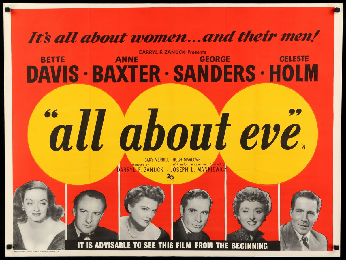 All About Eve (1950) original movie poster for sale at Original Film Art