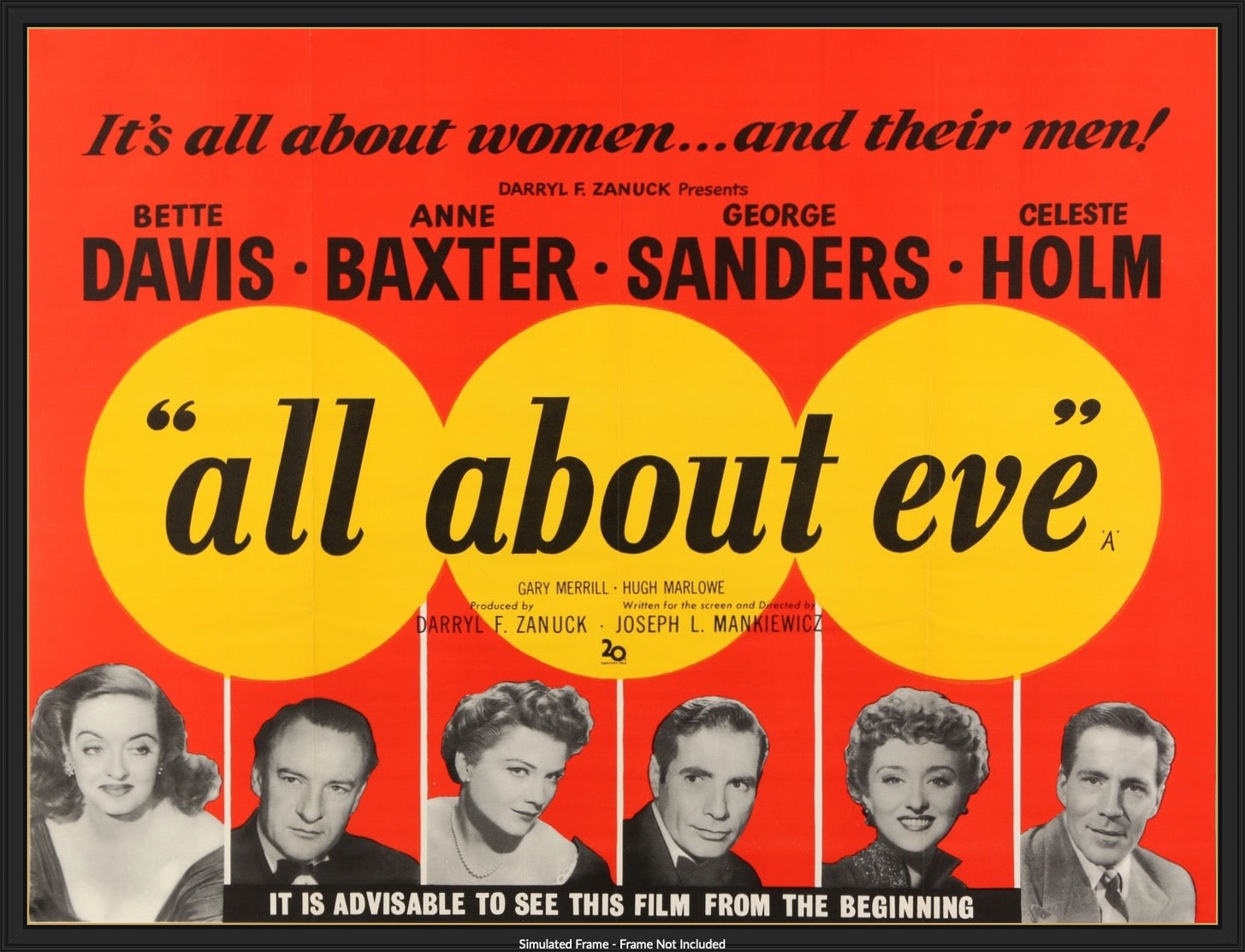 All About Eve (1950) original movie poster for sale at Original Film Art