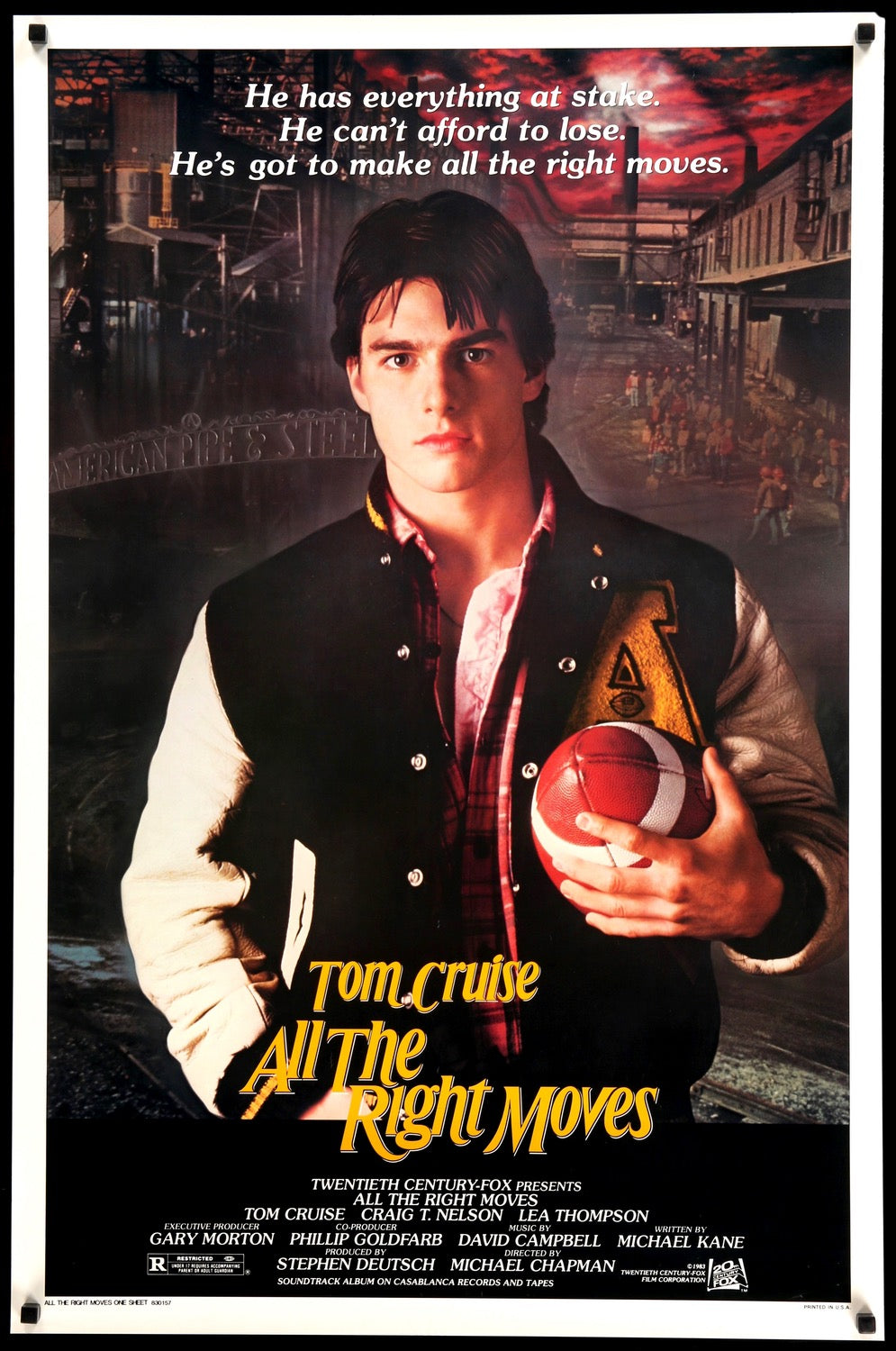 All the Right Moves (1983) original movie poster for sale at Original Film Art