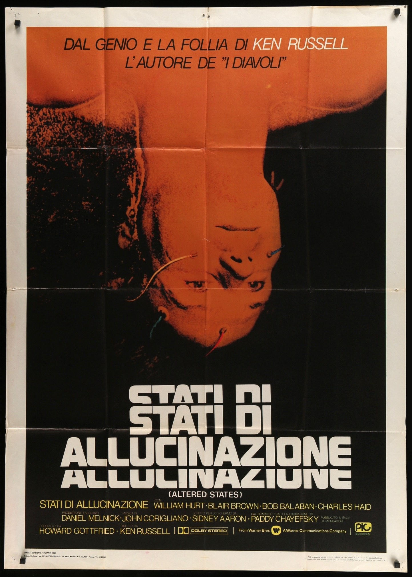 Altered States (1980) Original Italian Movie Poster - Original Film Art -  Vintage Movie Posters
