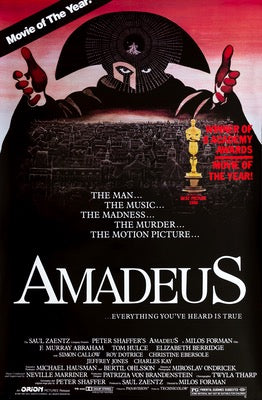 Amadeus (1984) original movie poster for sale at Original Film Art - Vintage Movie Posters