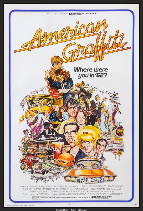 エドュワルド・チリィーダ　アートポスター1985年シカゴアートフェア➕展覧会図録 American Graffiti (1973) Original One-Sheet Movie Poster