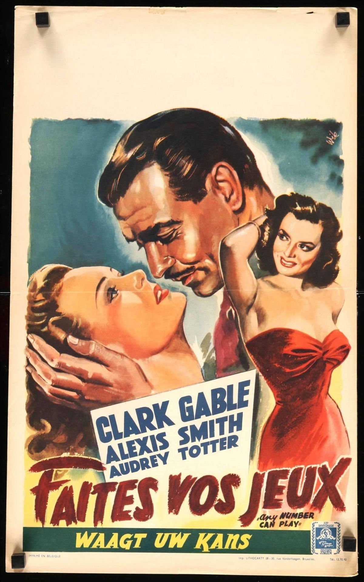 Any Number Can Play (1949) original movie poster for sale at Original Film Art