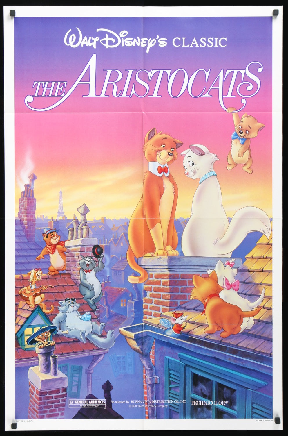Aristocats (1970) original movie poster for sale at Original Film Art - Vintage Movie Posters