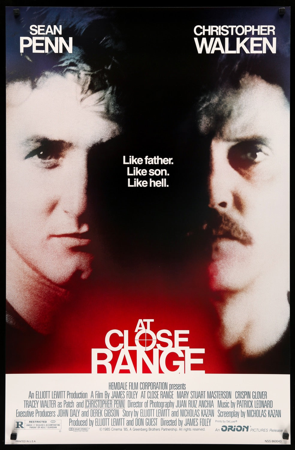 At Close Range (1986) original movie poster for sale at Original Film Art - Vintage Movie Posters