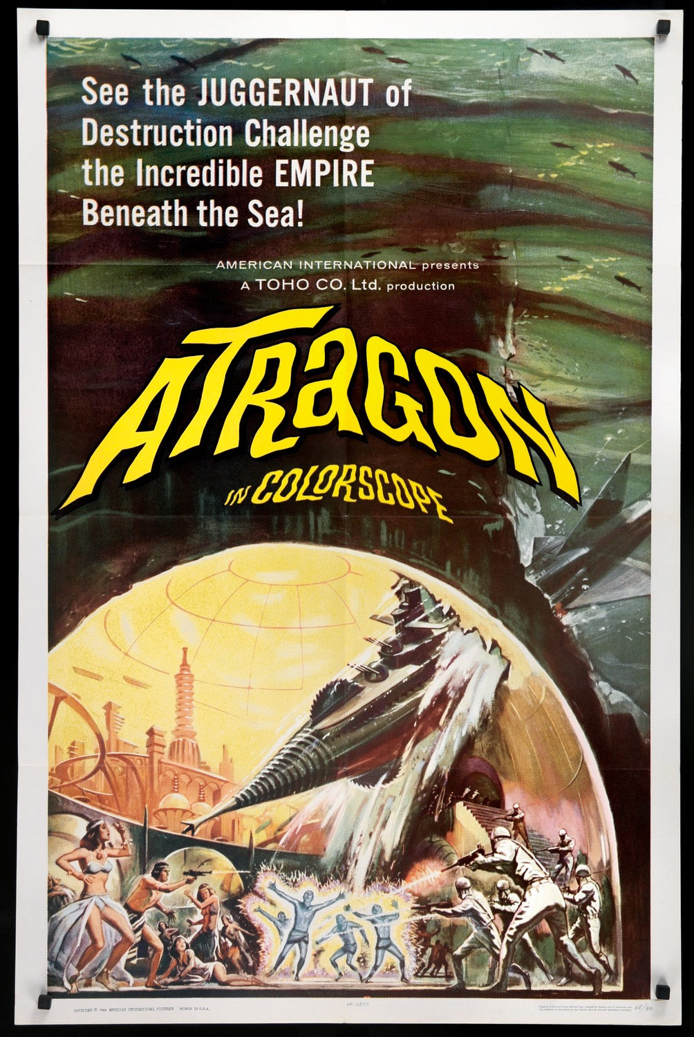 Atragon (1963) original movie poster for sale at Original Film Art