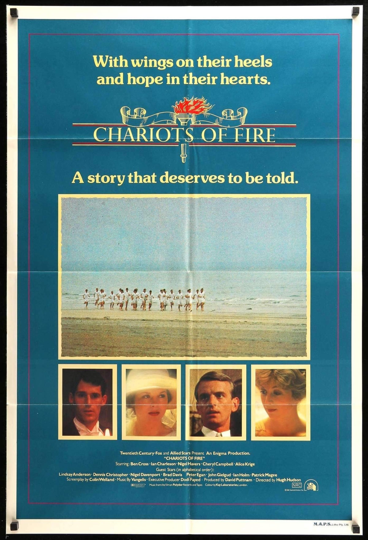 Chariots of Fire (1981) original movie poster for sale at Original Film Art - Vintage Movie Posters