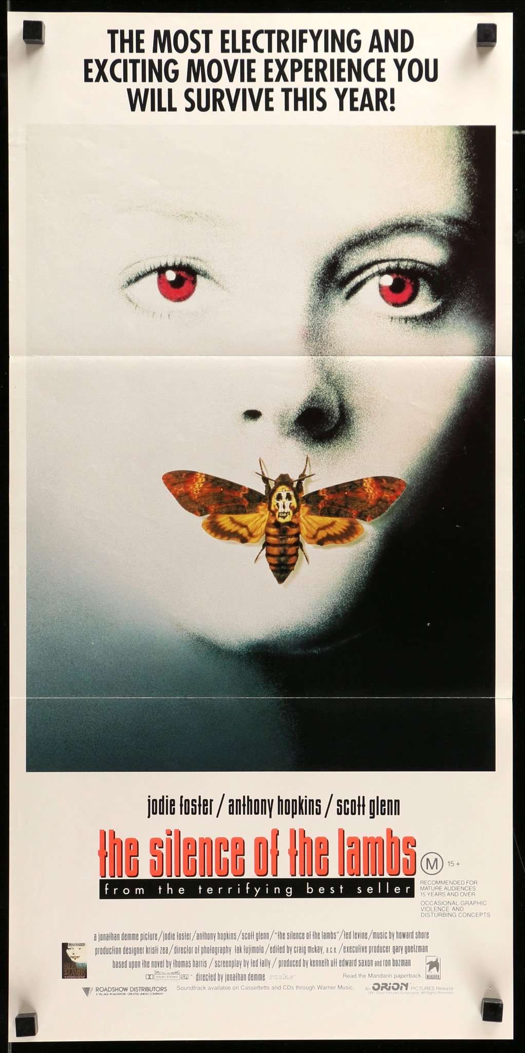 Silence of the Lambs (1991) original movie poster for sale at Original Film Art - Vintage Movie Posters