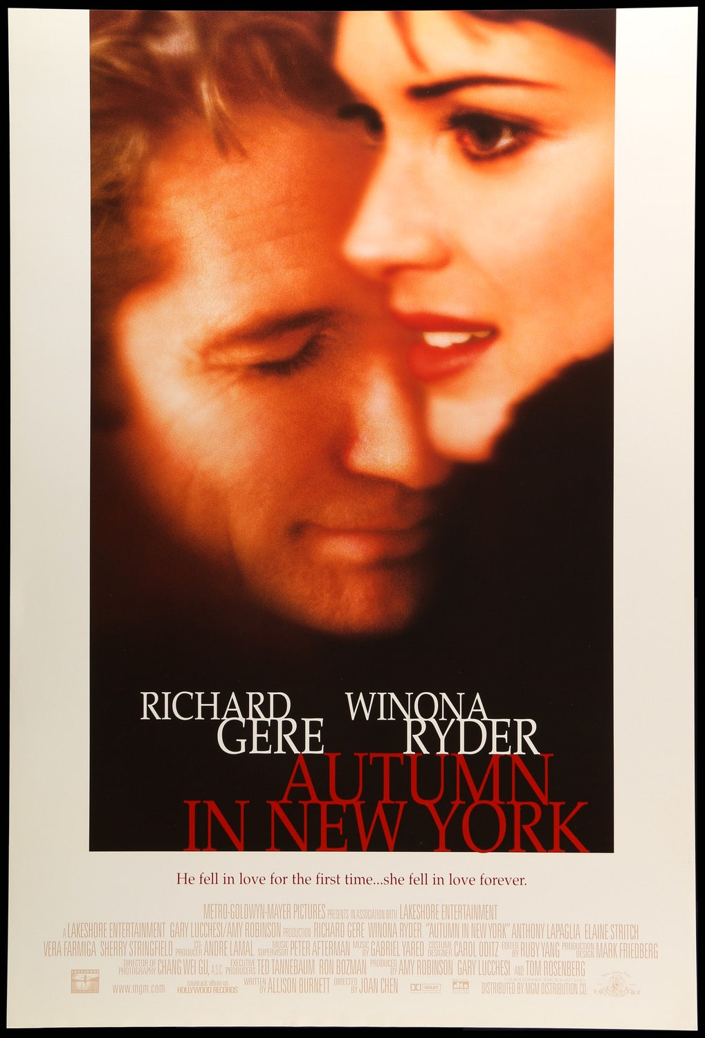 Autumn in New York (2000) original movie poster for sale at Original Film Art - Vintage Movie Posters