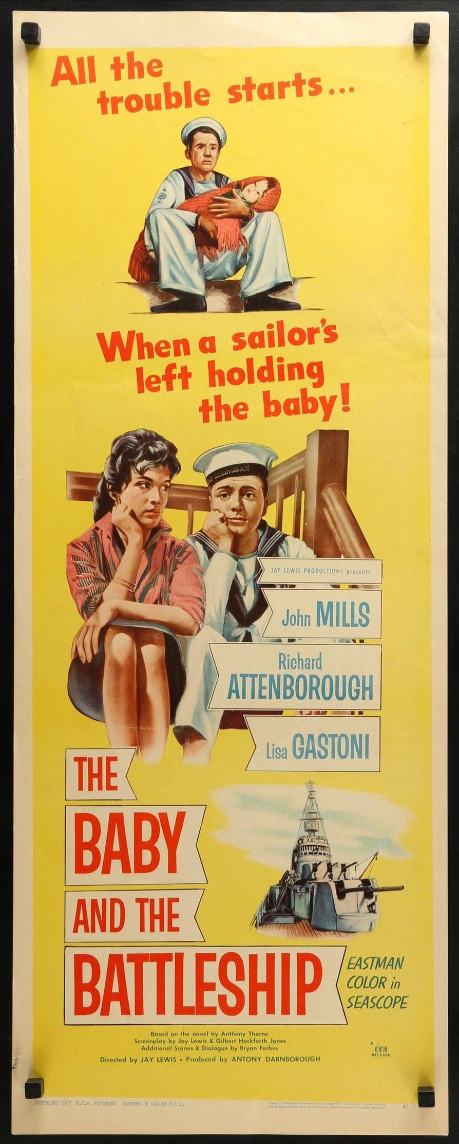Baby and the Battleship (1956) original movie poster for sale at Original Film Art