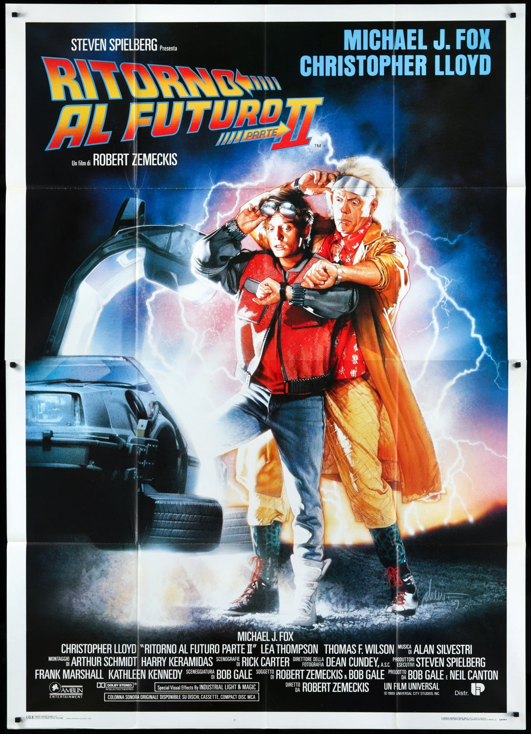 バック・トゥ・ザ・フューチャー 2 映画 パンフレット 1989 Back to Back to the Future Part 2 (1989) Italian 4 Fogli Movie Poster
