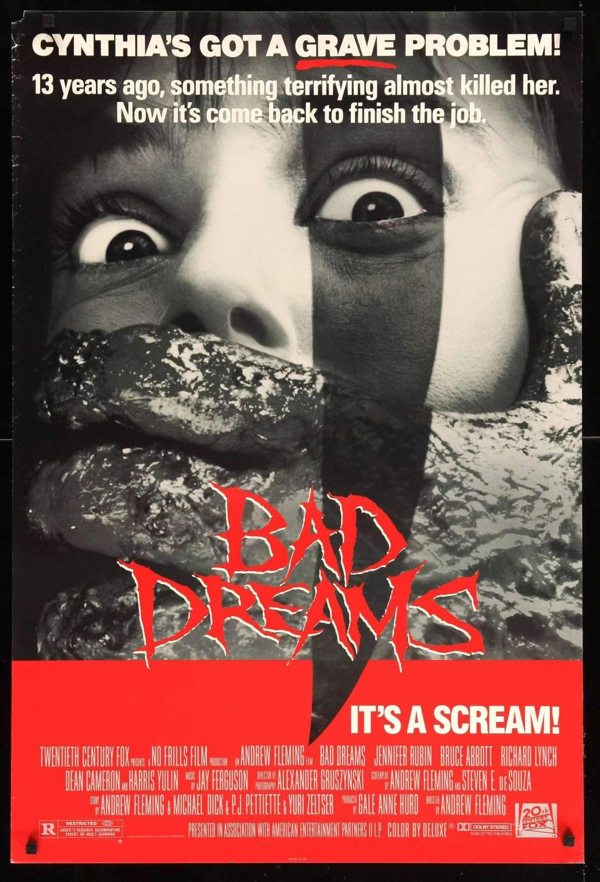 Bad Dreams (1988) original movie poster for sale at Original Film Art - Vintage Movie Posters