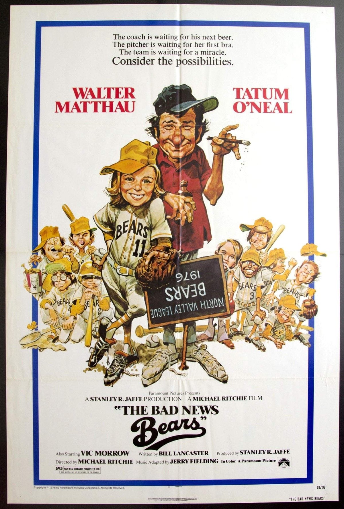 Bad News Bears (1976) original movie poster for sale at Original Film Art - Vintage Movie Posters