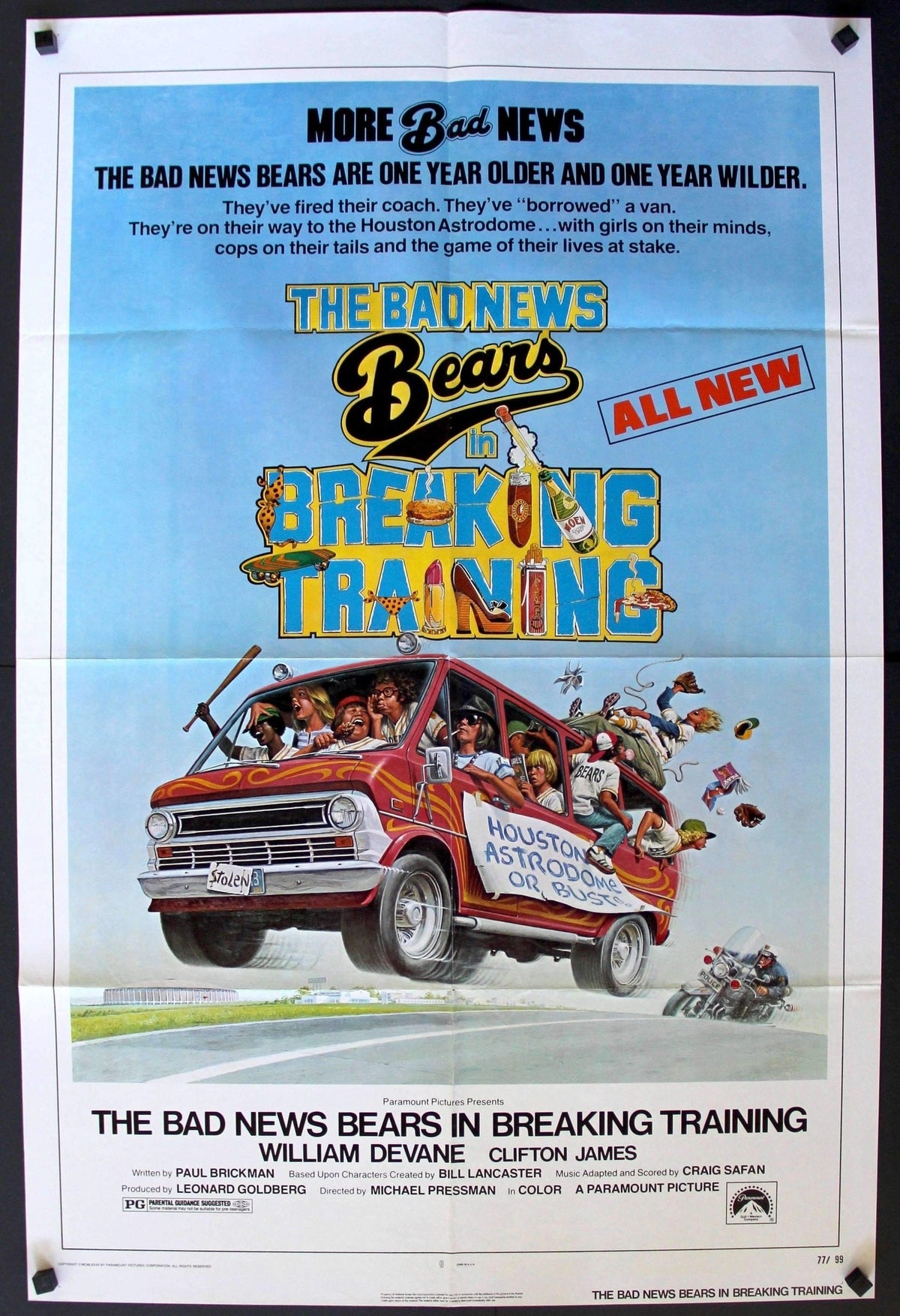 Bad News Bears in Breaking Training (1977) original movie poster for sale at Original Film Art - Vintage Movie Posters
