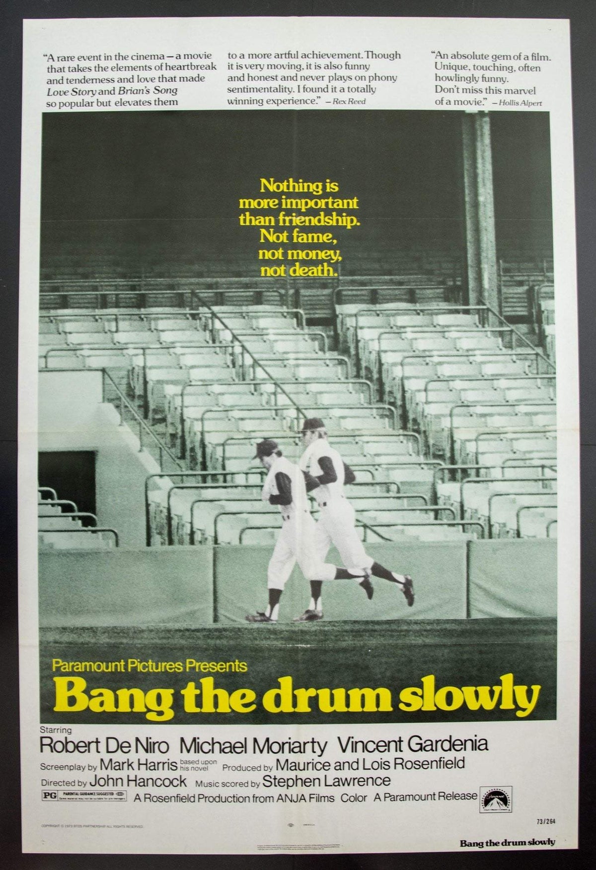 Bang the Drum Slowly (1973) original movie poster for sale at Original Film Art - Vintage Movie Posters