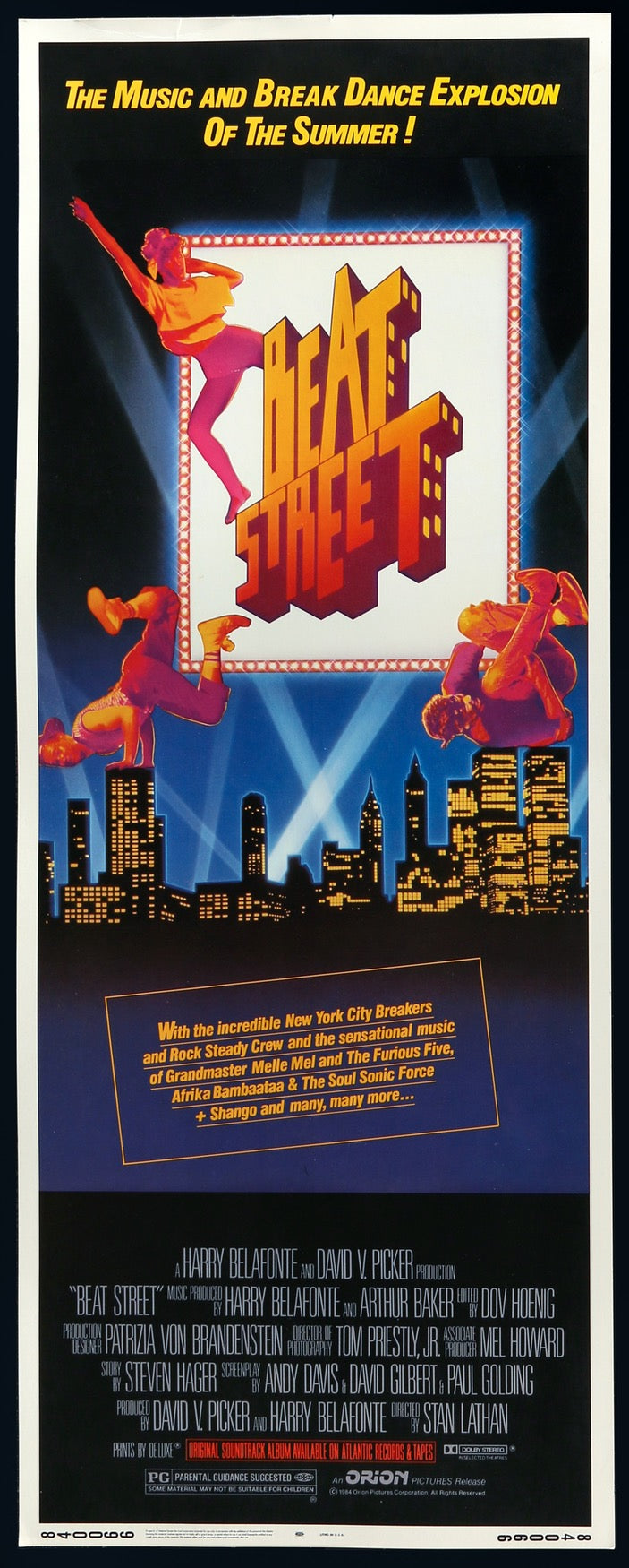Beat Street (1984) Póster de película de inserción original