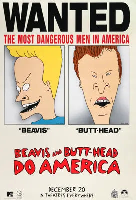 Beavis and Butt-Head Do America (1996) original movie poster for sale at Original Film Art - Vintage Movie Posters
