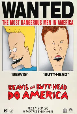 Beavis and Butt-Head Do America (1996) original movie poster for sale at Original Film Art