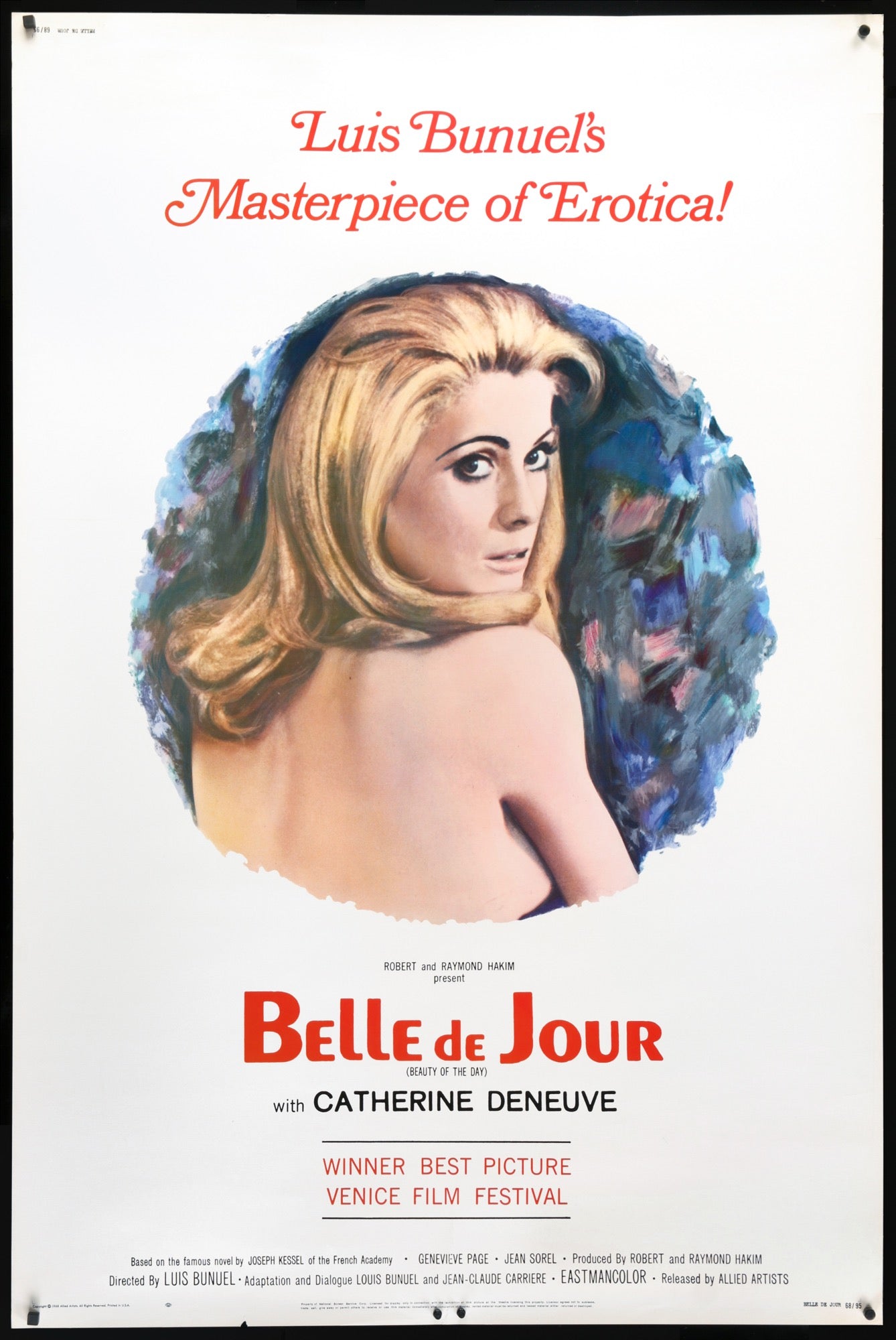 Belle de Jour (1967) Original Forty by Sixty Movie Poster - Original Film  Art - Vintage Movie Posters