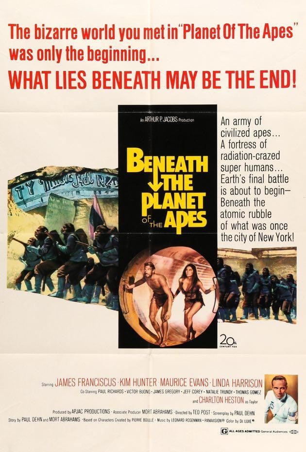 Beneath the Planet of the Apes (1970) original movie poster for sale at Original Film Art - Vintage Movie Posters
