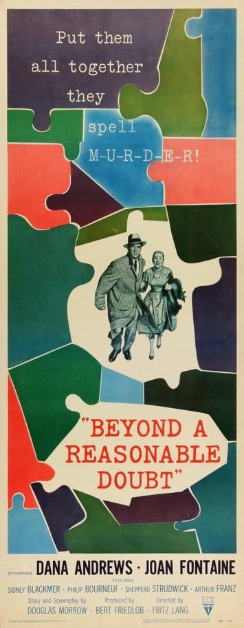Beyond a Reasonable Doubt (1956) original movie poster for sale at Original Film Art - Vintage Movie Posters