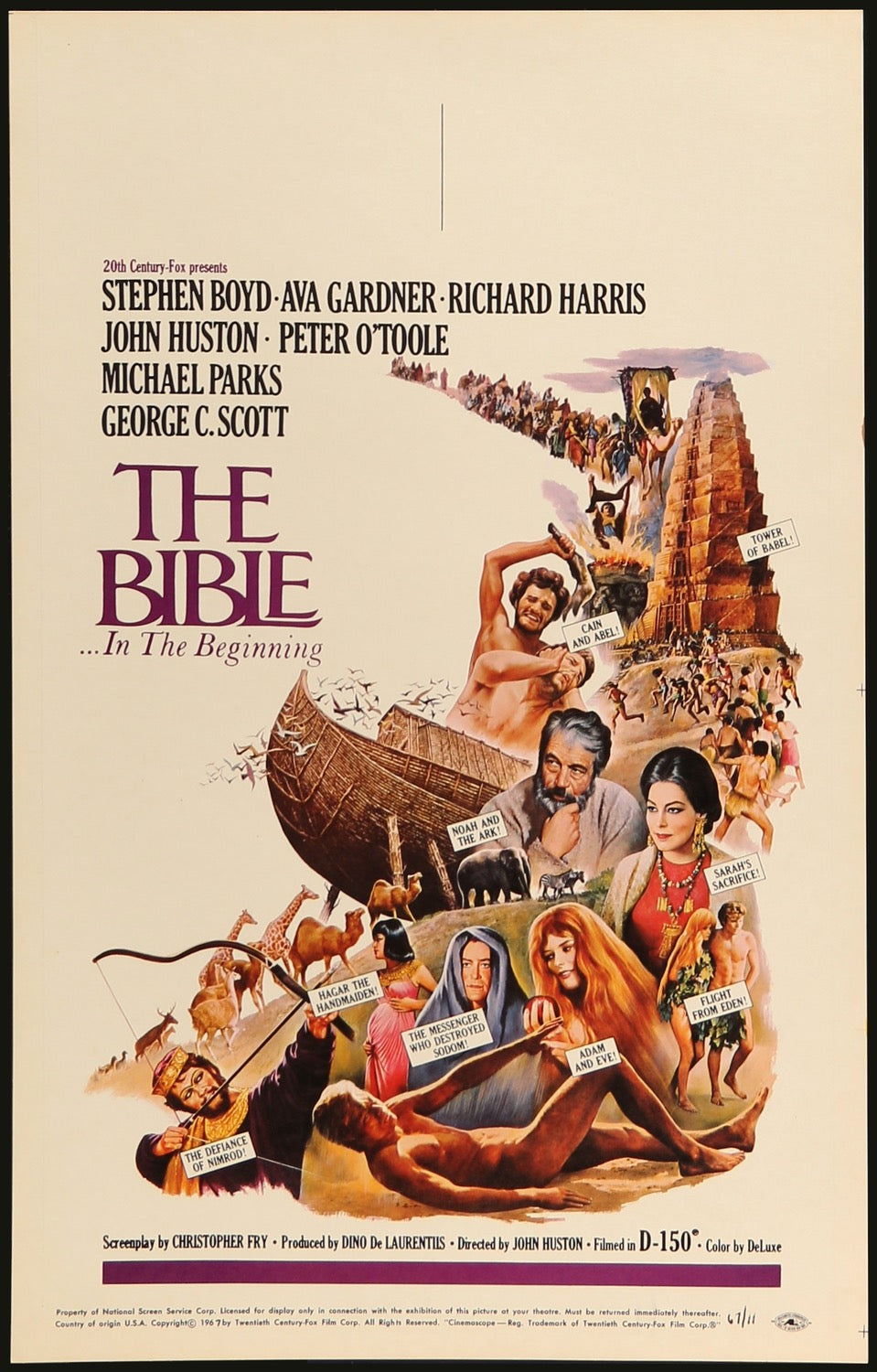 Bible: In The Beginning (1966) original movie poster for sale at Original Film Art - Vintage Movie Posters