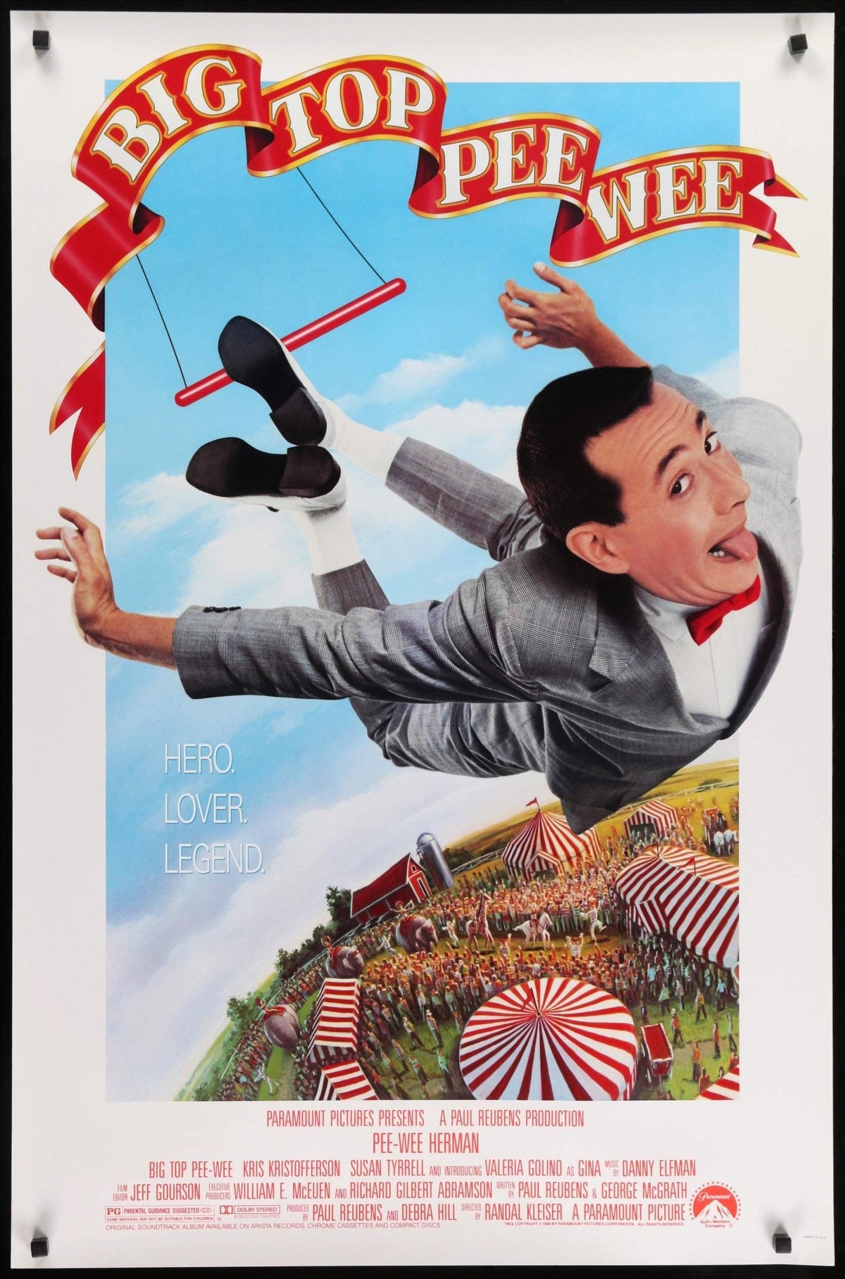 Big Top Pee-wee (1988) original movie poster for sale at Original Film Art