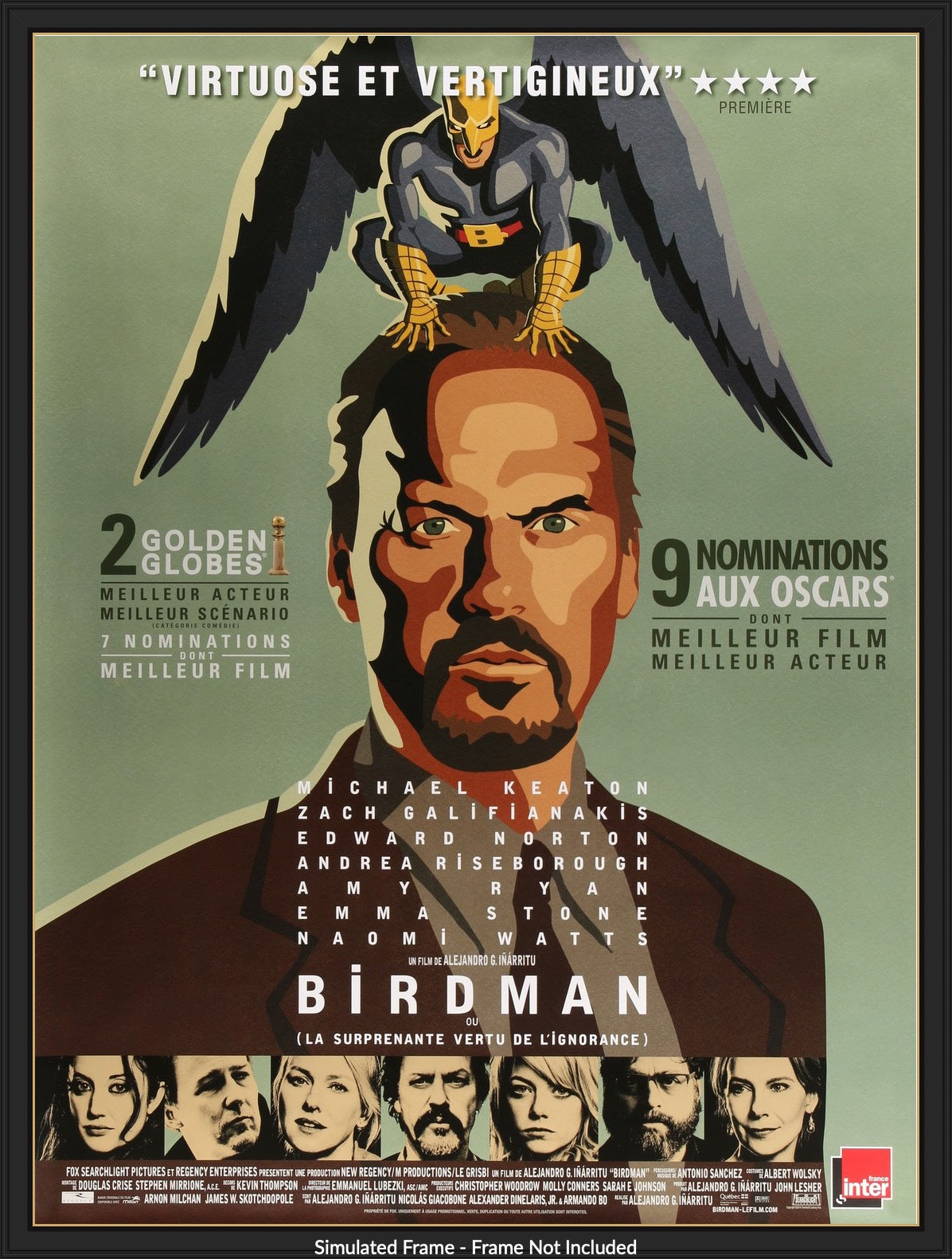 Birdman 2014 Original French Grande Movie Poster Original Film