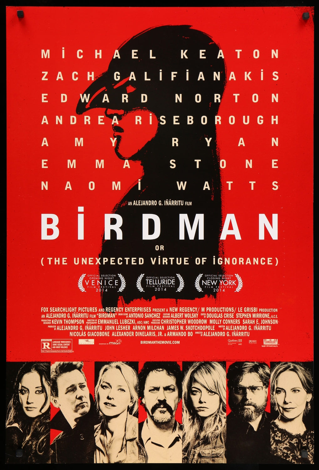 Birdman (2014) original movie poster for sale at Original Film Art - Vintage Movie Posters