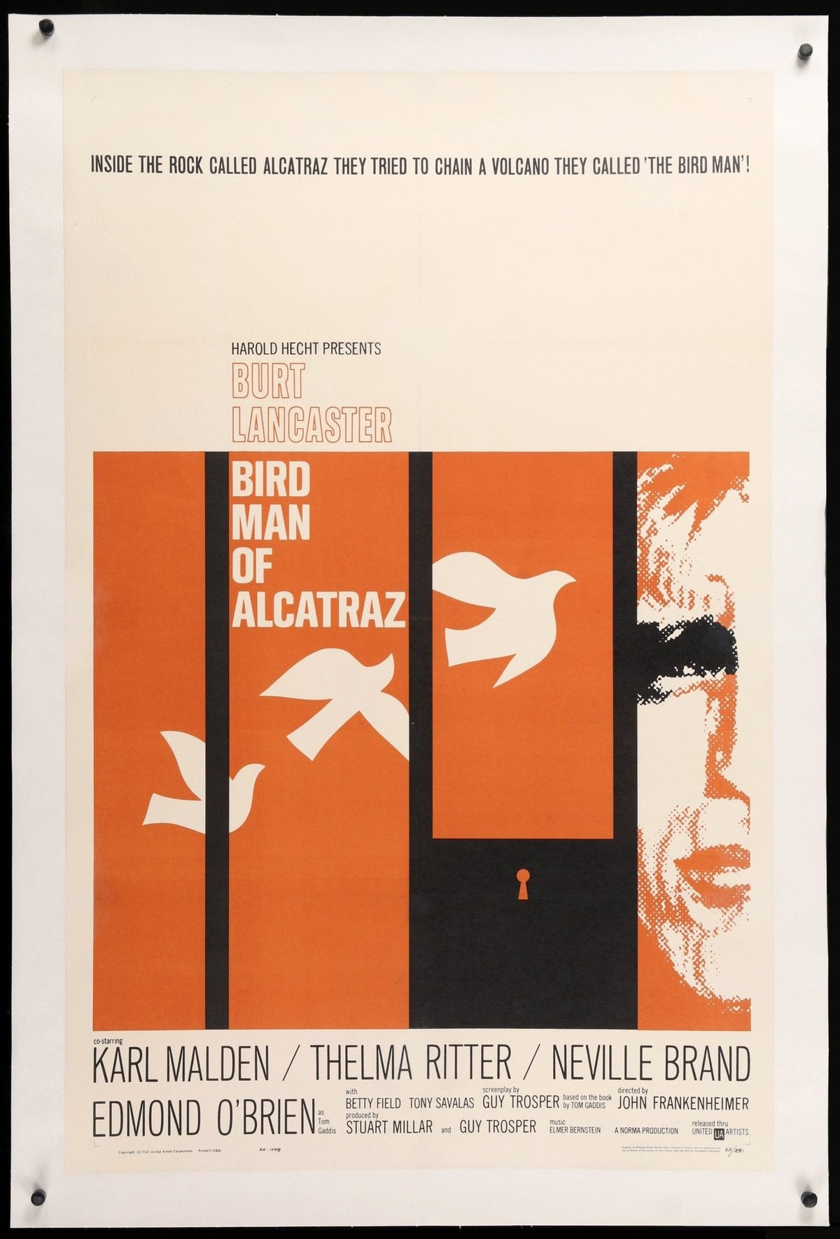 Birdman of Alcatraz (1962) original movie poster for sale at Original Film Art - Vintage Movie Posters