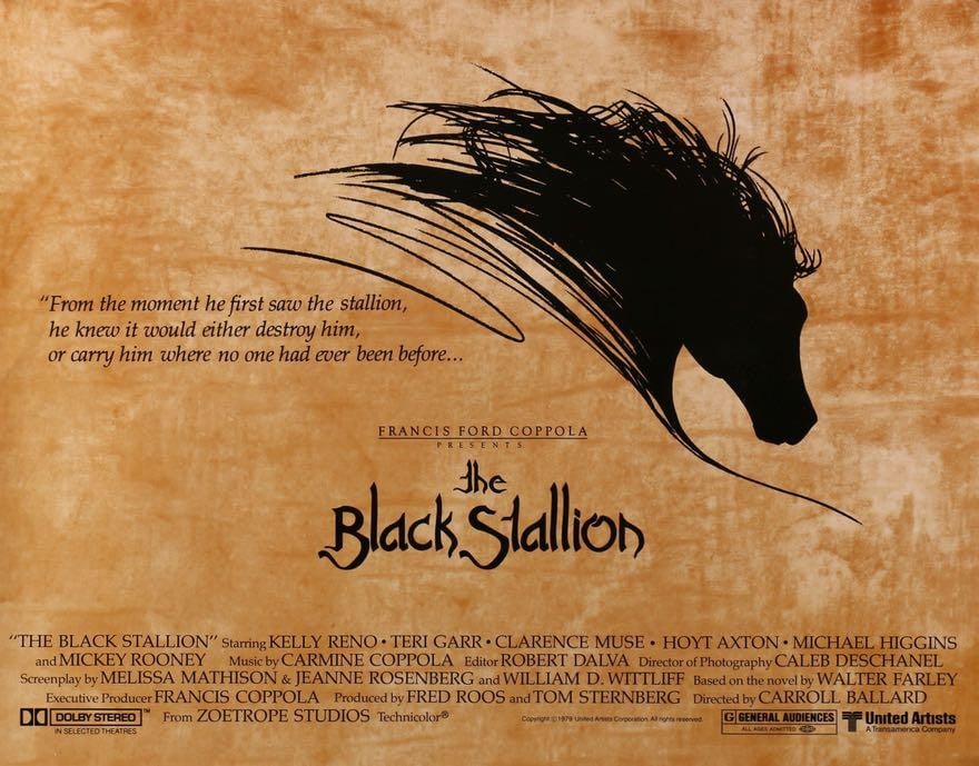 Black Stallion (1979) Original Half Sheet Movie Poster - Original