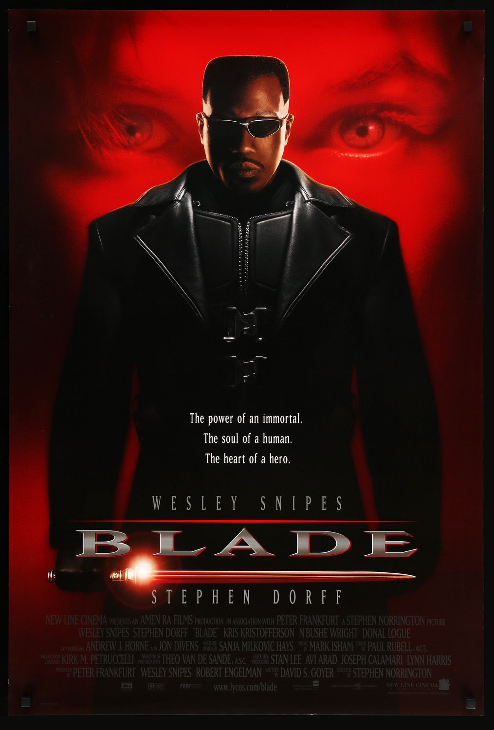 Blade (1998) original movie poster for sale at Original Film Art - Vintage Movie Posters