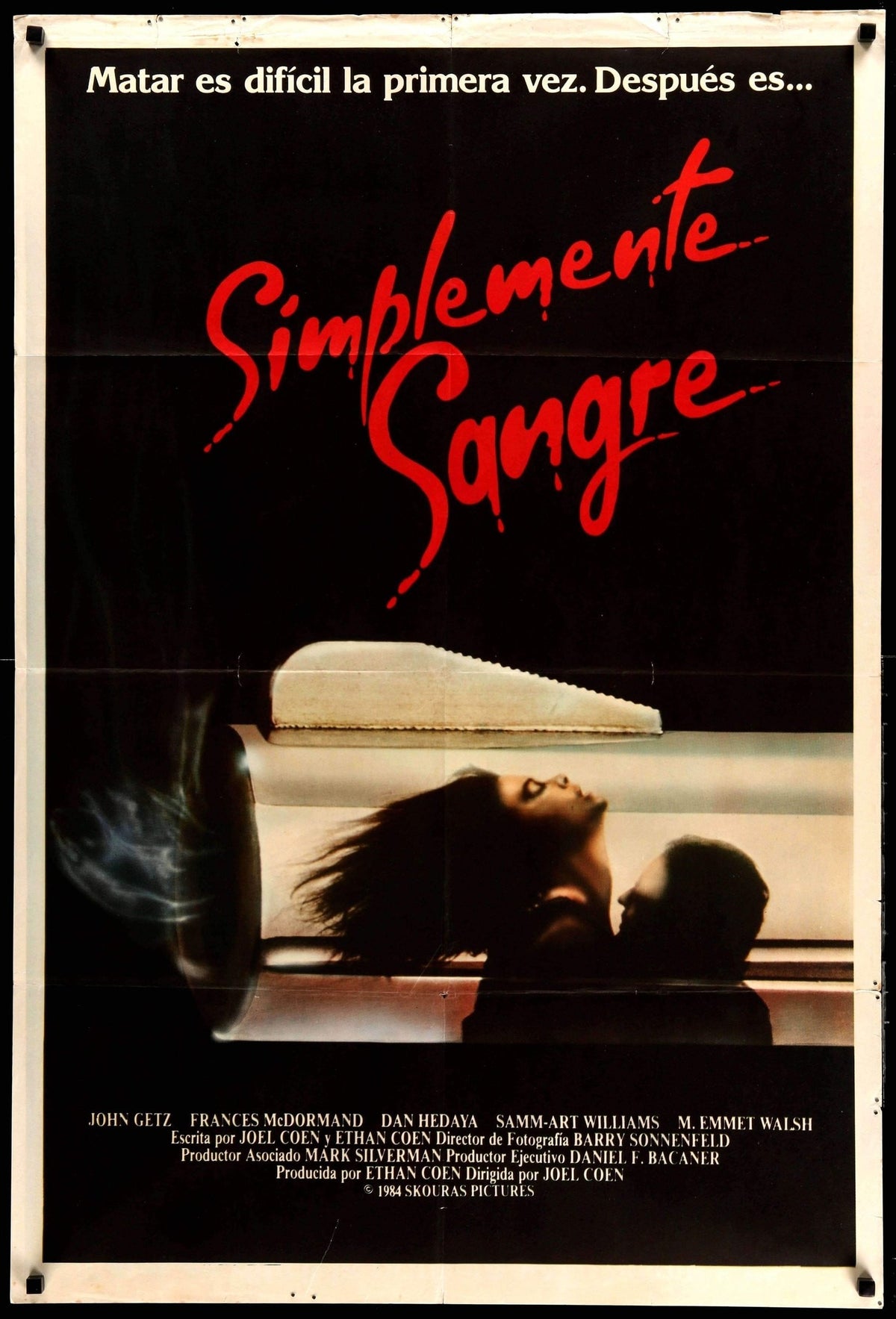 Blood Simple (1985) original movie poster for sale at Original Film Art - Vintage Movie Posters