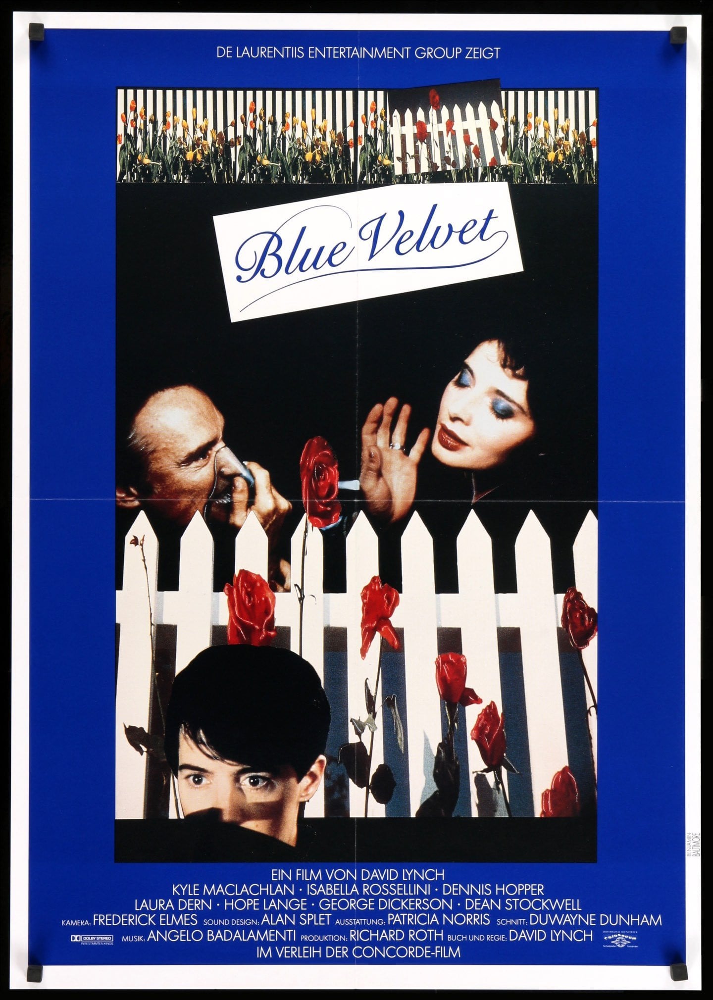 Blue Velvet (1986) Original German Movie Poster - Original Film Art ...