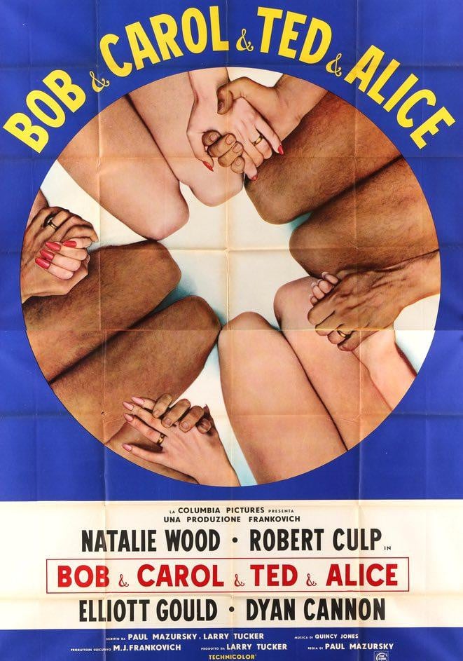 Bob & Carol & Ted & Alice (1969) Original Italian 4 Fogli Movie