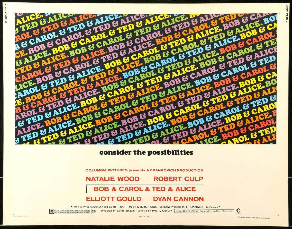 Bob and Carol and Ted and Alice (1969) original movie poster for sale at Original Film Art - Vintage Movie Posters