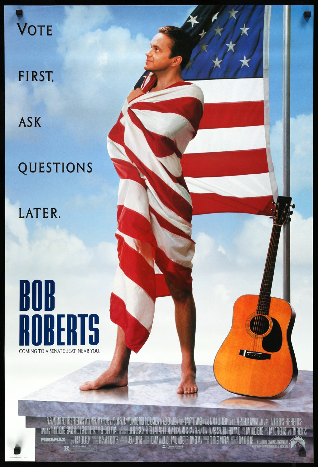 Bob Roberts (1992) original movie poster for sale at Original Film Art