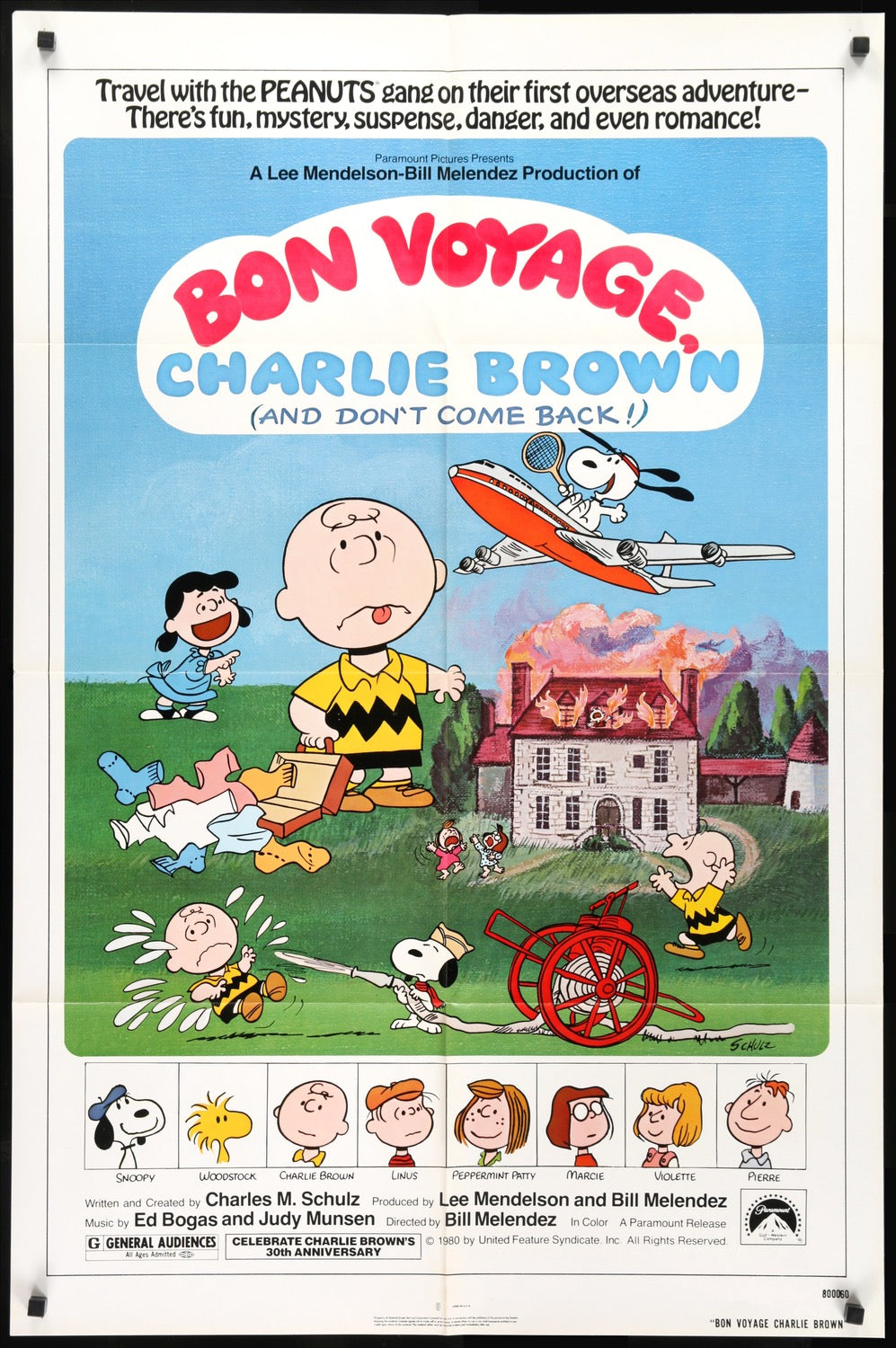 Bon Voyage, Charlie Brown (And Don&#39;t Come Back!) (1980) original movie poster for sale at Original Film Art - Vintage Movie Posters