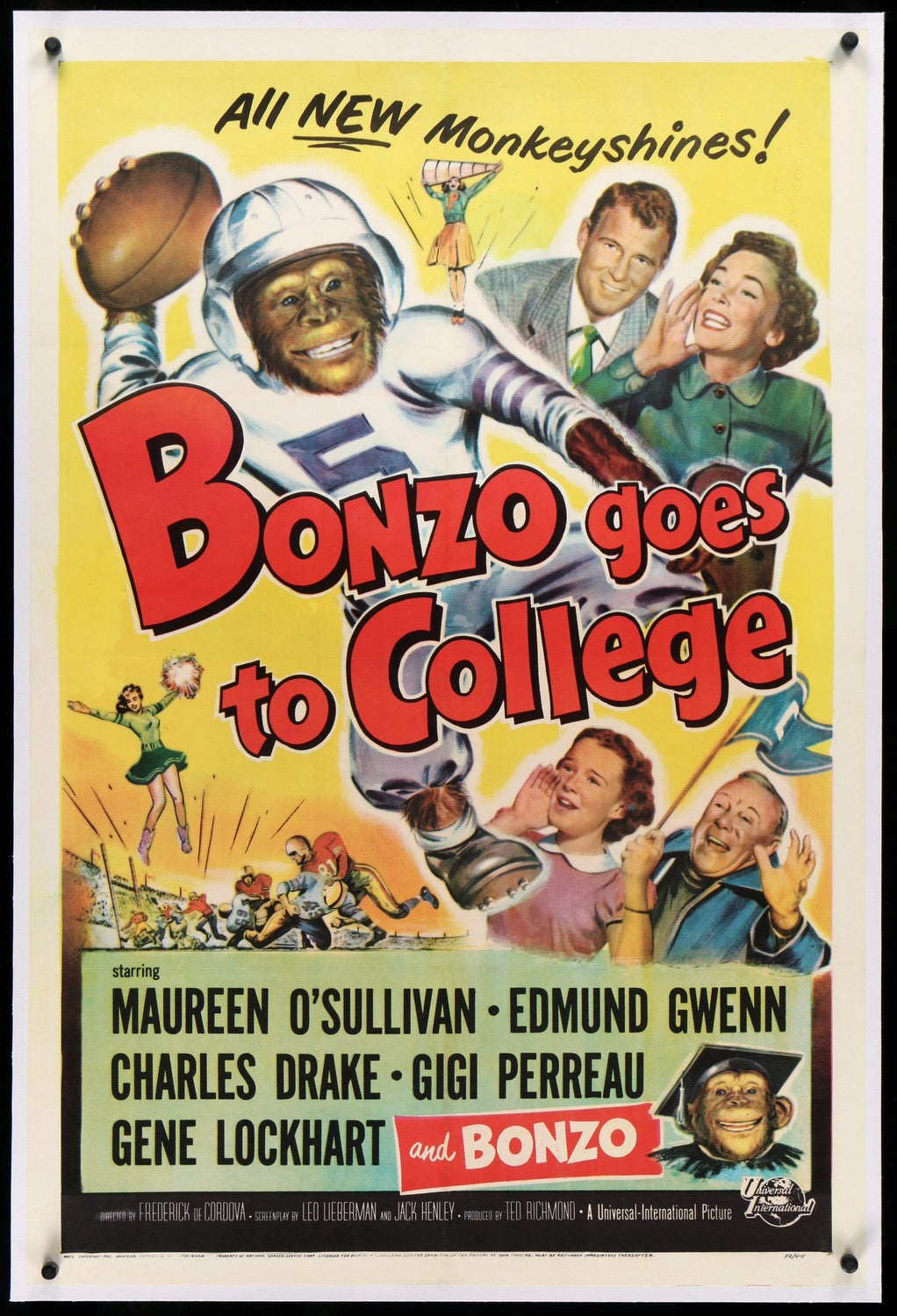 Bonzo Goes to College (1952) original movie poster for sale at Original Film Art