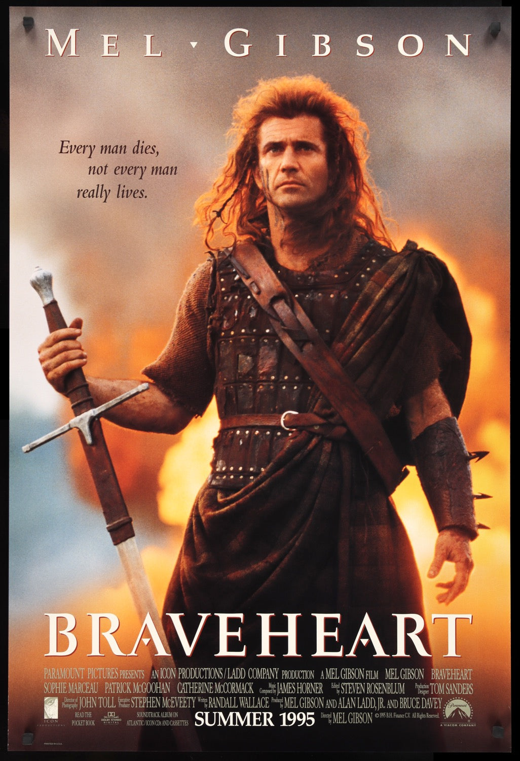 映画「BRAVE HEART」パンフレット Braveheart (1995) Original One-Sheet Movie Poster - Original Film