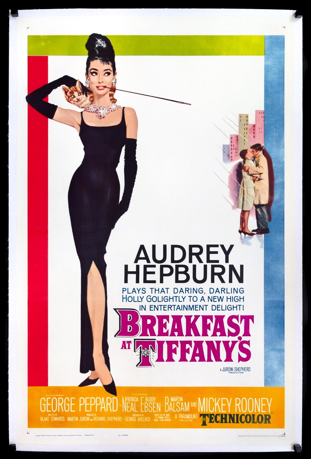 Breakfast at Tiffany&#39;s (1961) original movie poster for sale at Original Film Art