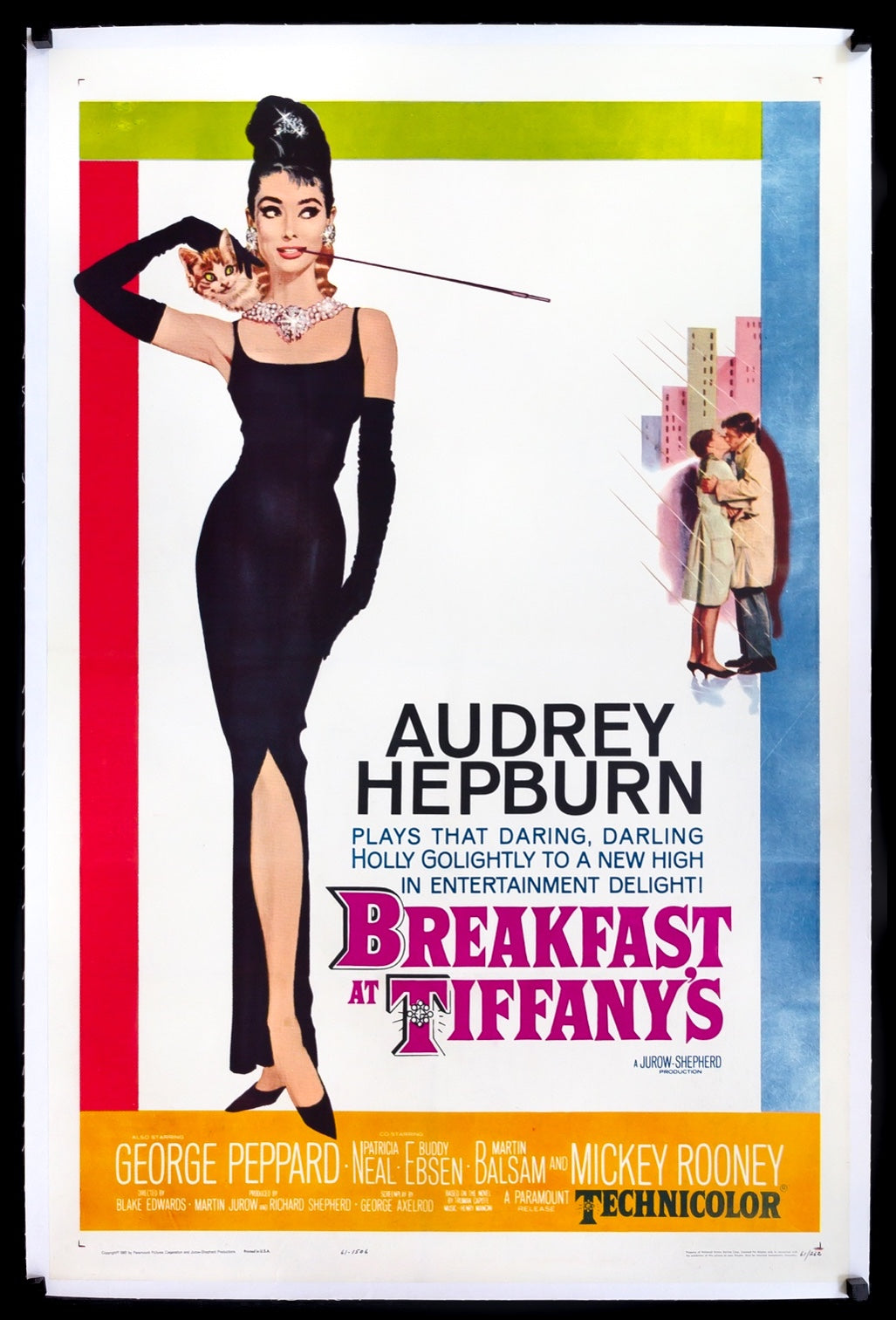 Breakfast at Tiffany&#39;s (1961) original movie poster for sale at Original Film Art - Vintage Movie Posters