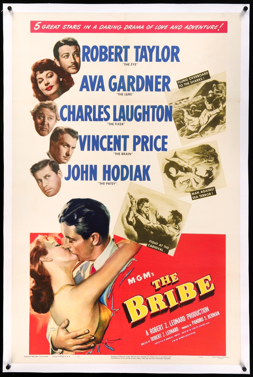 Bribe (1949) original movie poster for sale at Original Film Art